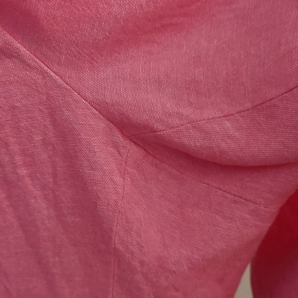 JONES NEW YORK 2X Pink Plus Size Pull On Chambray Linen Capri Pants - Picture 5 of 11